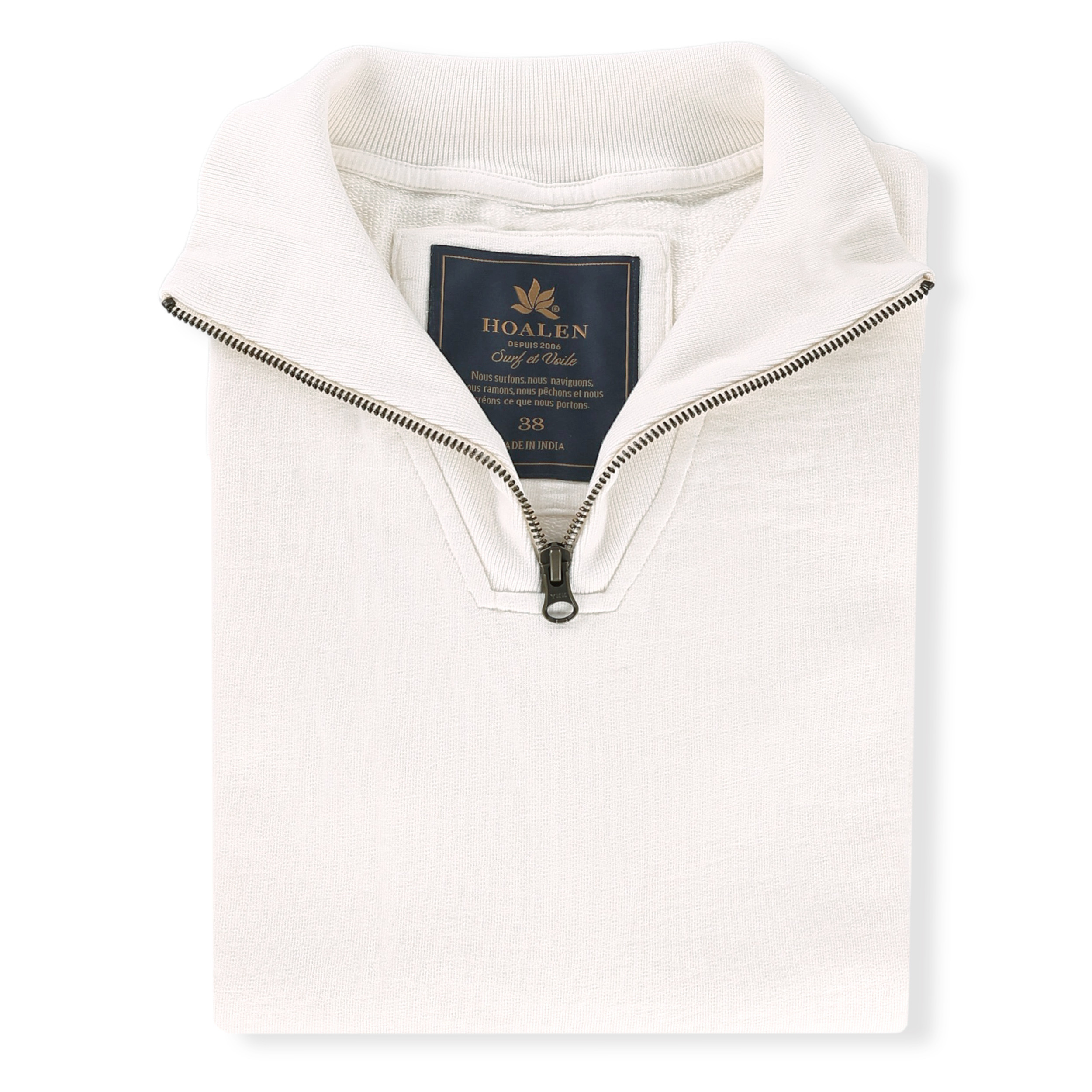 Funnel neck half zip sweater | Hoalen