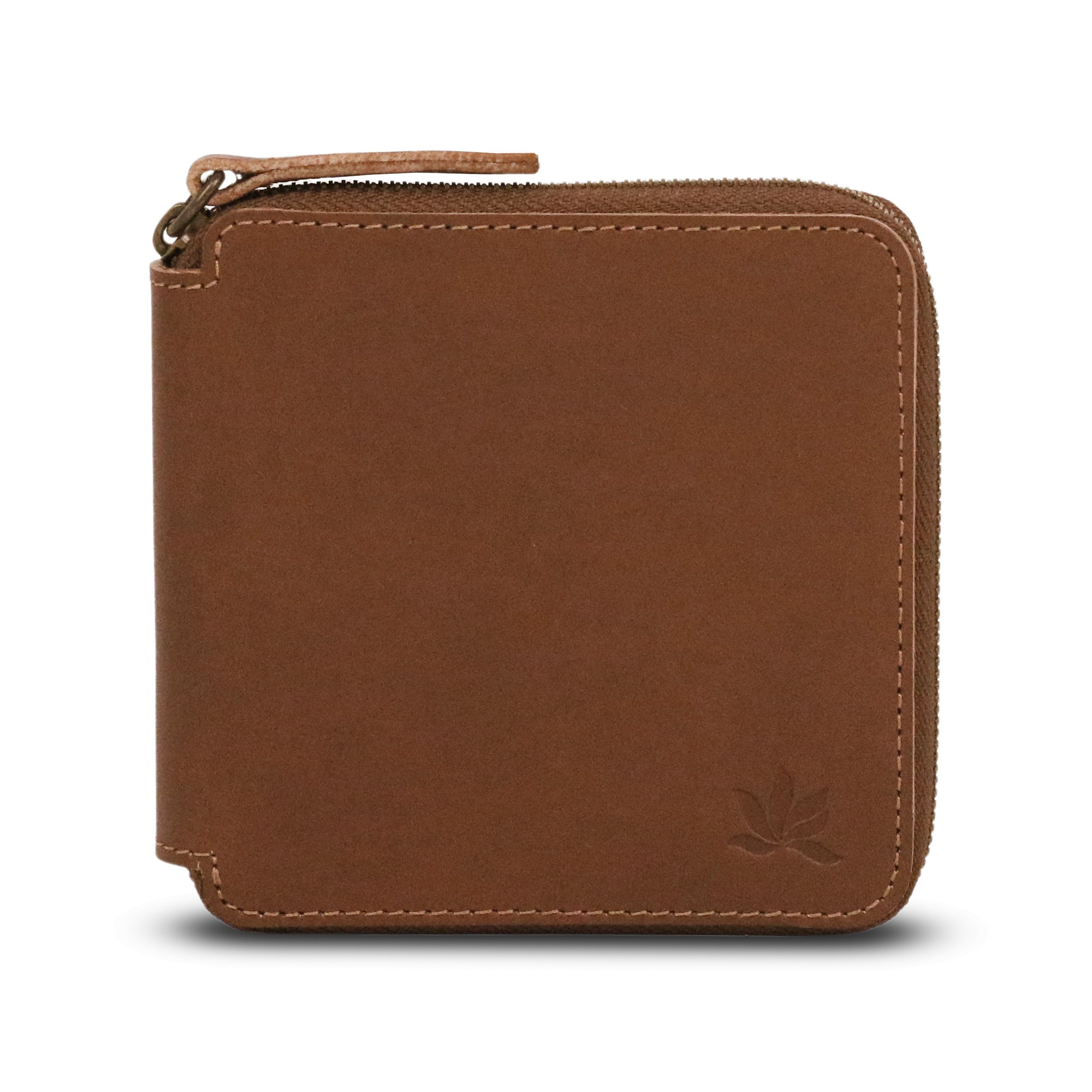 Zipped leather wallet