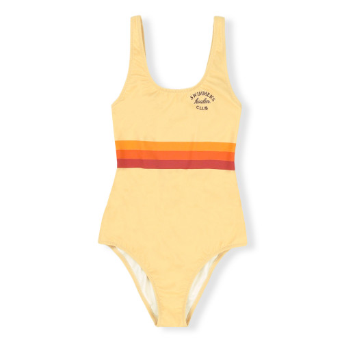 Maillot de bain une pièce à col scoop et imprimé ethnique