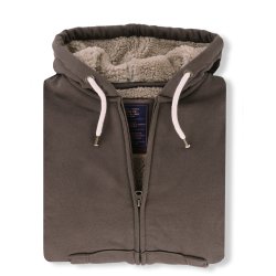 Sweat à capuche fourré molleton épais Wood Brown - Packshot 1 / 1