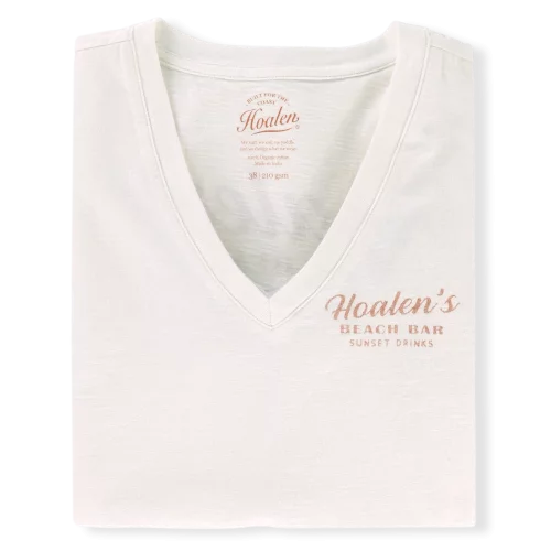 print dos et poitrine Shell White T-Shirt
