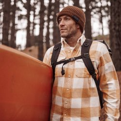 Yellow Vichy Medium flannel Long sleeves Shirt - Outdoor View 1 / 9