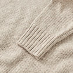 Beige Melange Wool blend Sweater - Detail View 3 / 6