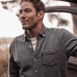 Night Blue Slub fleece Shirt - Outdoor View 8 / 10