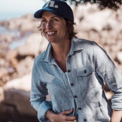 Sky Blue Heavy Twill Overshirt - Outdoor View 3 / 13