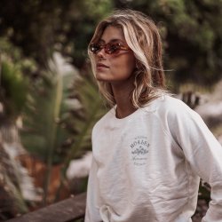 Shell White Slub jersey Sweatshirt - Outdoor View 7 / 7