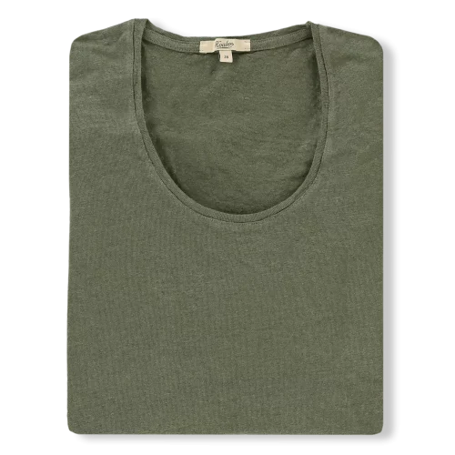 T-Shirt Kaki 100% lin
