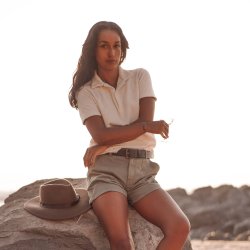 Shell White Terry jersey Short sleeves Polo - Outdoor View 2 / 8