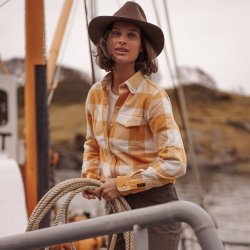 Yellow Vichy Medium flannel Shirt - Outdoor View 6 / 7