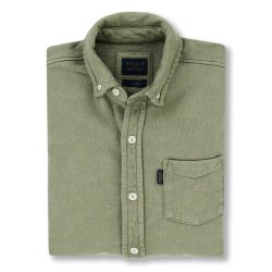 Chemise molleton flammé Olive Green - Packshot 1 / 1
