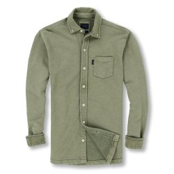 Chemise molleton flammé Olive Green - Packshot 2 / 5