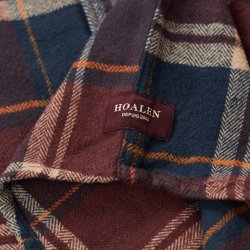 Chemise à carreaux flanelle medium Blue Burgundy Checks - Vue détail 4 / 6