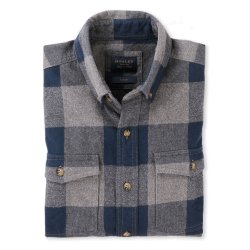 Chemise à carreaux en flanelle Blue Grey Vichy - Packshot 1 / 1