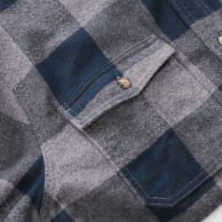 Chemise à carreaux en flanelle Blue Grey Vichy - Vue détail 4 / 5