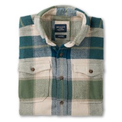 Chemise à carreaux en flanelle Blue Green Checks - Packshot 1 / 1
