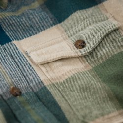 Chemise à carreaux en flanelle Blue Green Checks - Vue détail 4 / 6