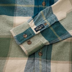 Chemise à carreaux en flanelle Blue Green Checks - Vue détail 6 / 6
