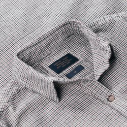 Chemise à carreaux en flanelle Navy Dots - Vue détail 4 / 5