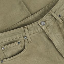Jeans coupe droite taille moyenne Olive Green - Vue détail 5 / 8