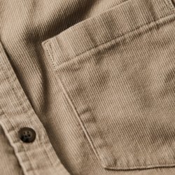 Chemise en velours Camel - Vue détail 2 / 6