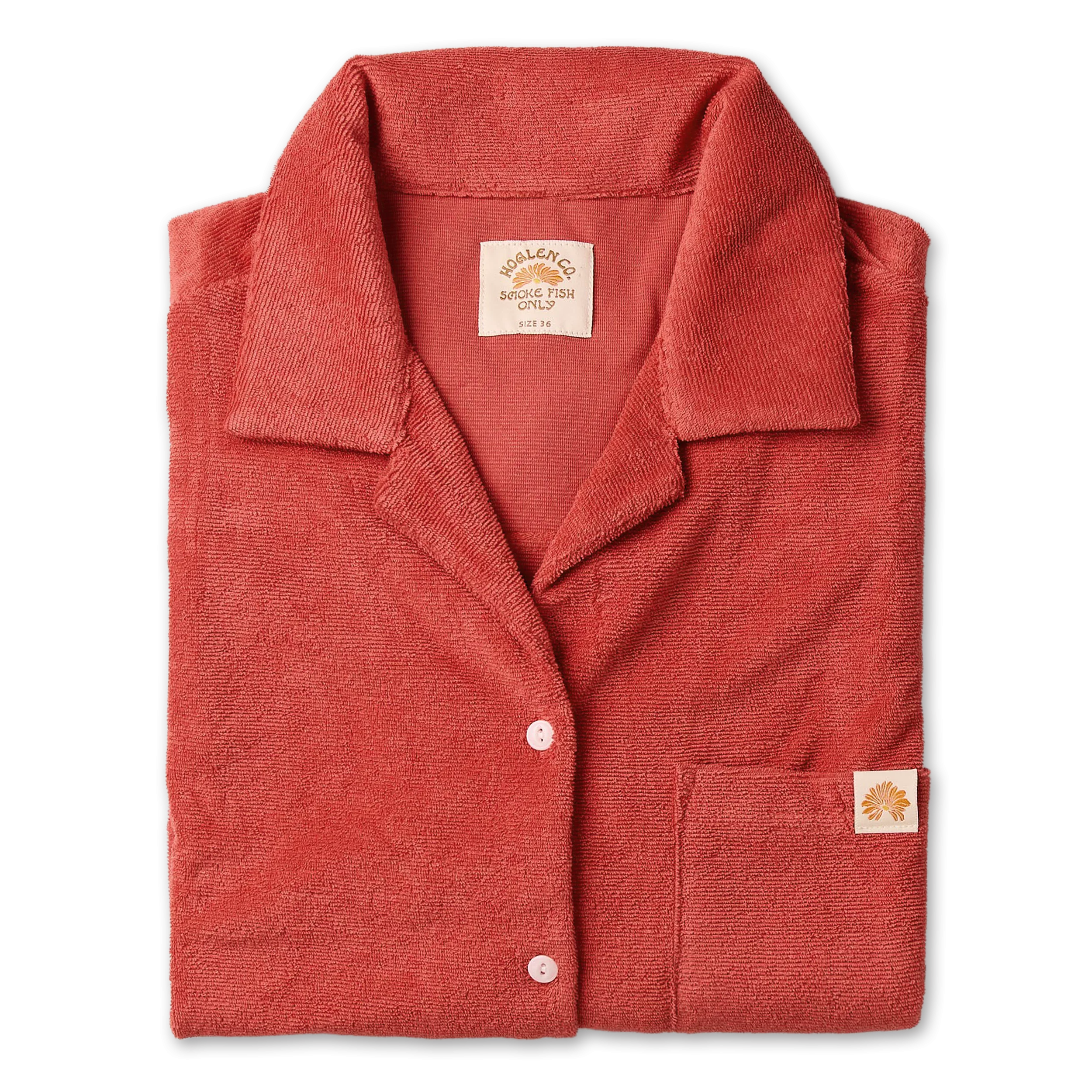 Chemise manches courtes Faded Red - Packshot 1 / 5