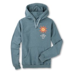 Fog Blue in fleece cotton Hoodie - Packshot 2 / 5