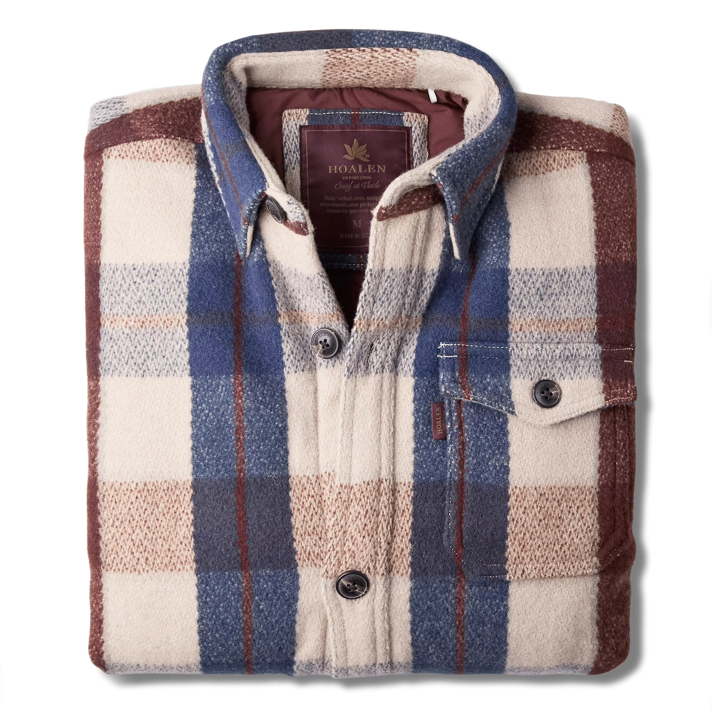 Surchemise chaude  Blue Burgundy Checks - Packshot 1 / 7