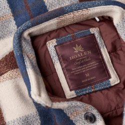 Surchemise chaude  Blue Burgundy Checks - Vue détail 4 / 7