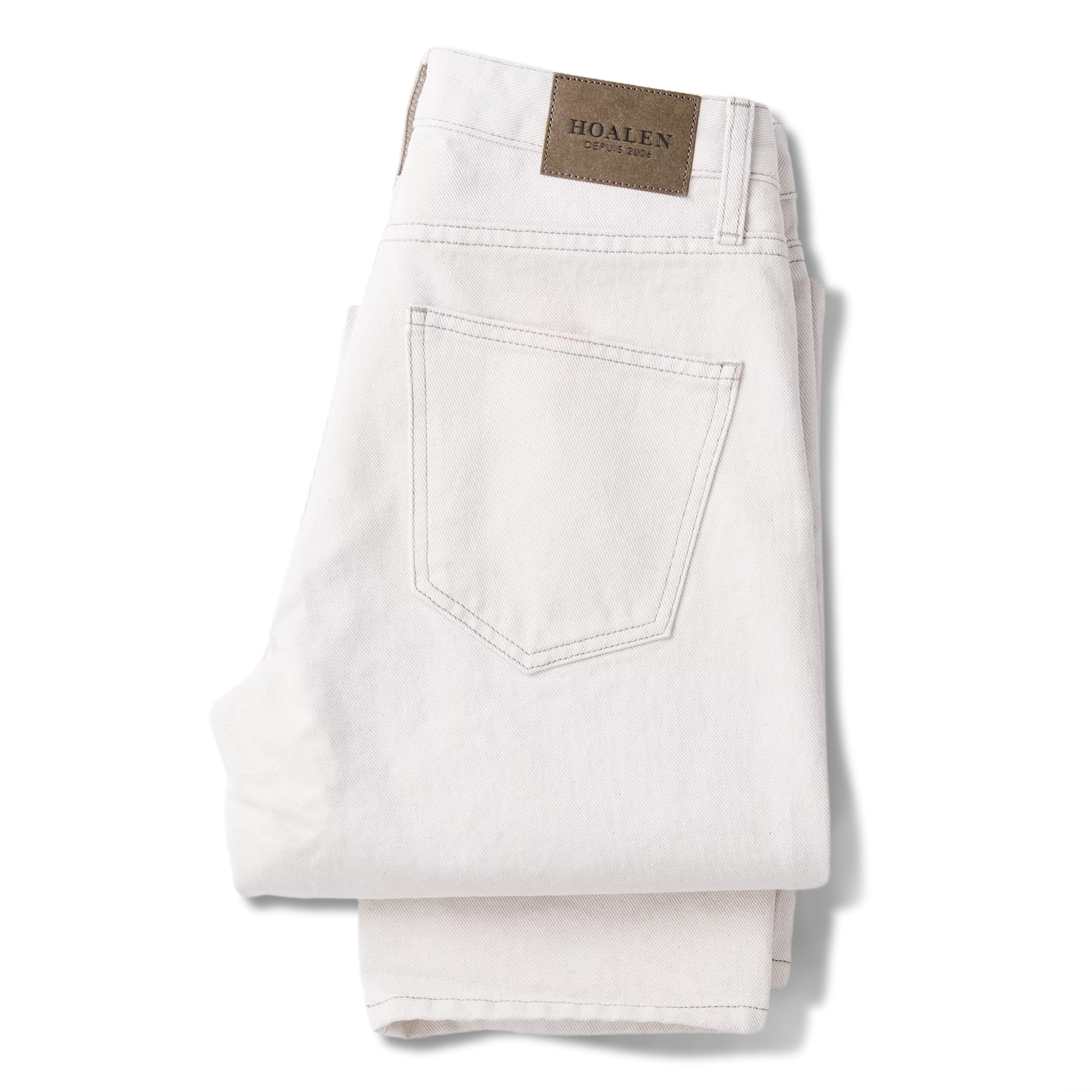Jeans coupe droite taille moyenne Ecru - Packshot 1 / 5