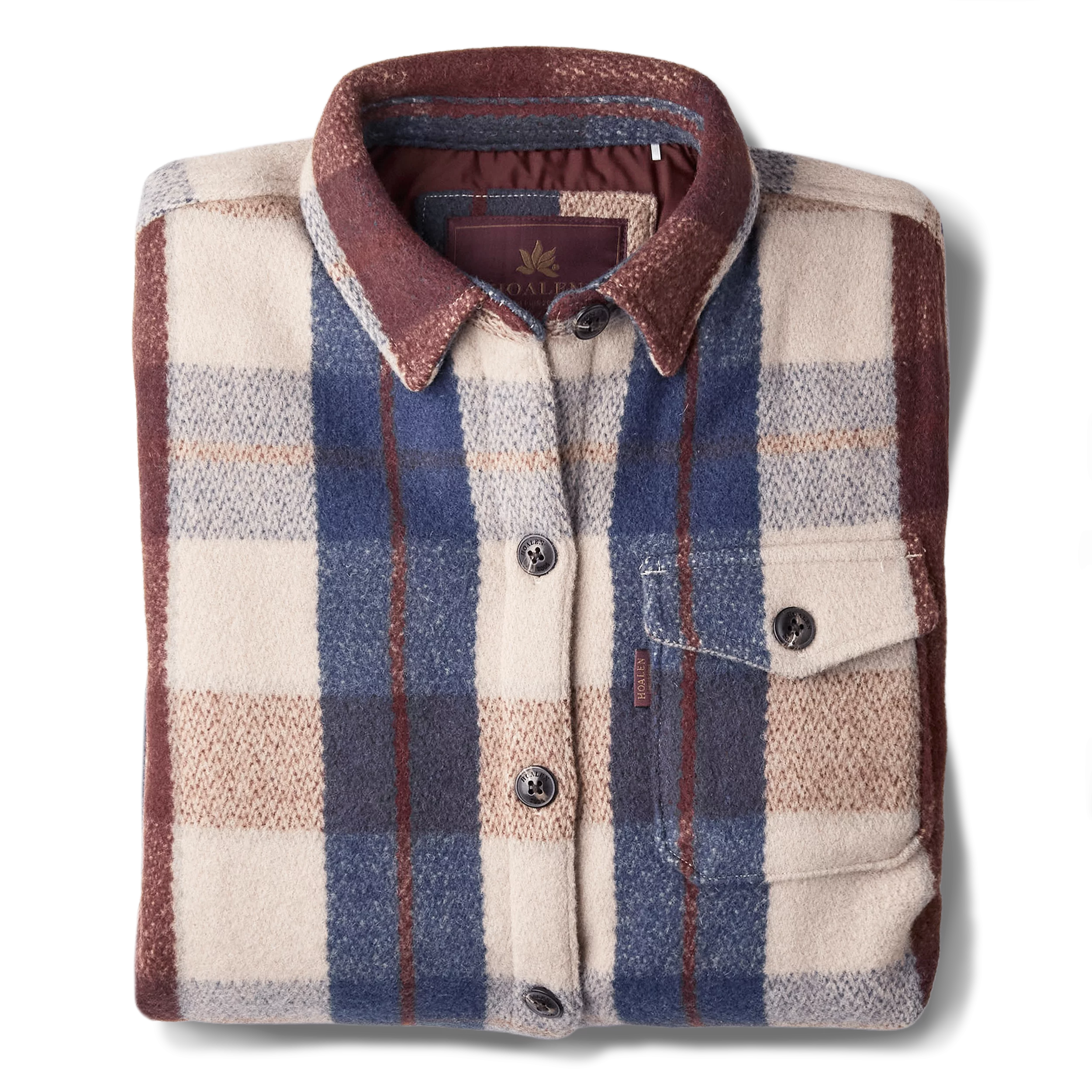 Blue Burgundy Checks warm Overshirt - Packshot 1 / 8