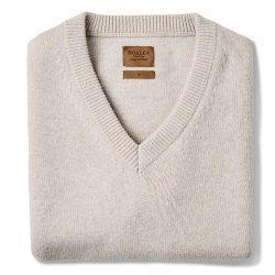 Pull laine merinos extrafine Beige Melange - Packshot 1 / 1