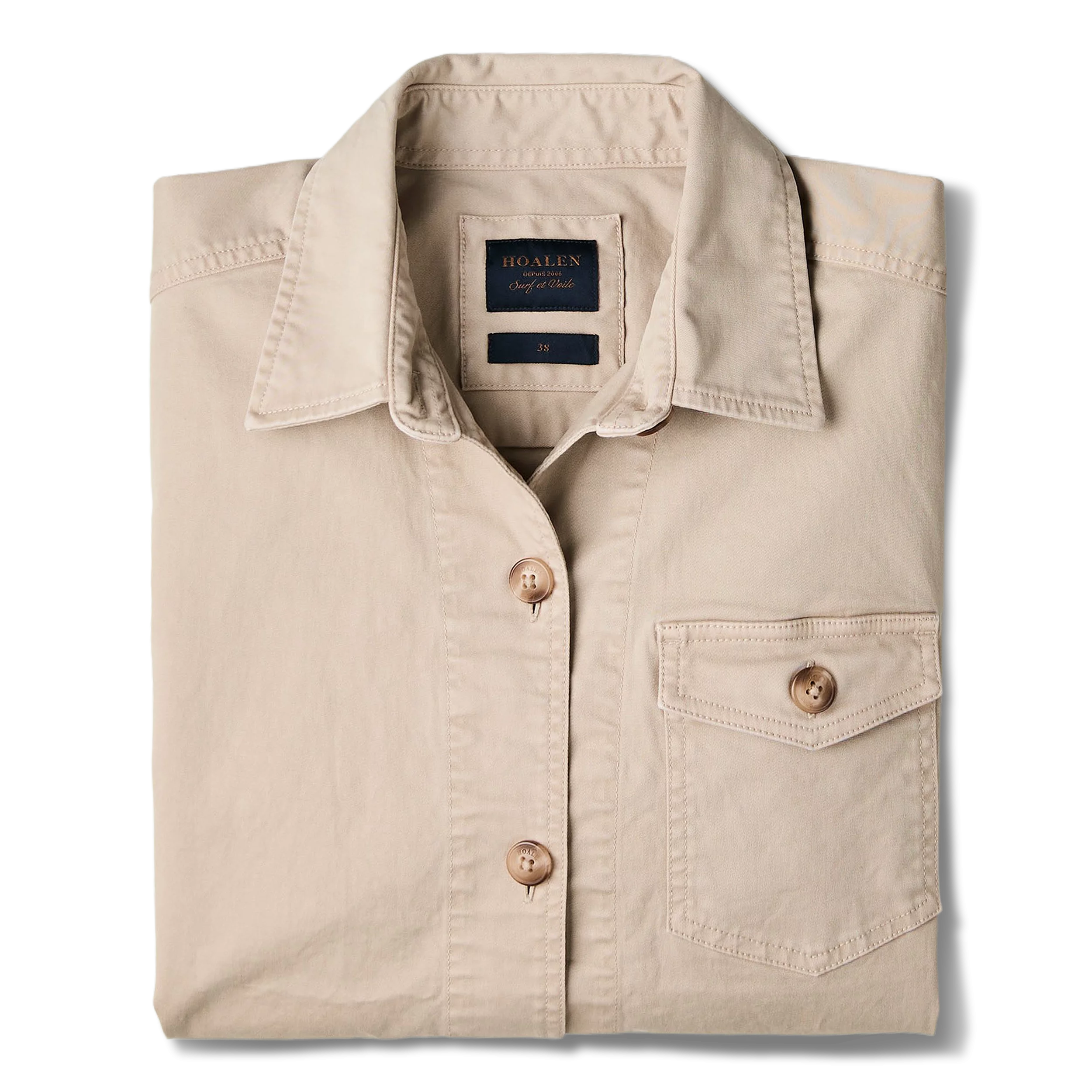 Surchemise en twill épais Camel - Packshot 1 / 6