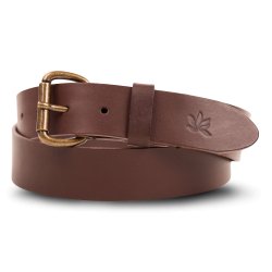 Ceinture cuir épais Wood Brown - Packshot 1 / 1