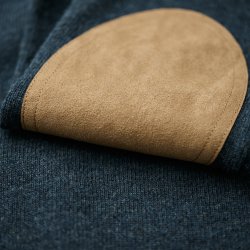 Pull en laine mérinos extrafine Deep Blue - Vue détail 2 / 6