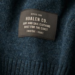 Pull en laine mérinos extrafine Deep Blue - Vue détail 3 / 6