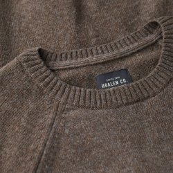 Pull en laine mérinos extrafine Brown Melange - Vue détail 3 / 6
