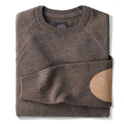 Pull en laine mérinos extrafine Brown Melange - Packshot 1 / 1