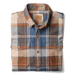 Chemise à carreaux en flanelle Blue Orange Checks - Packshot 1 / 1