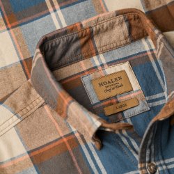 Chemise à carreaux en flanelle Blue Orange Checks - Vue détail 2 / 7