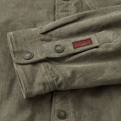 Surchemise en velours Kaki - Vue détail 2 / 5