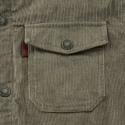 Surchemise en velours Kaki - Vue détail 3 / 5