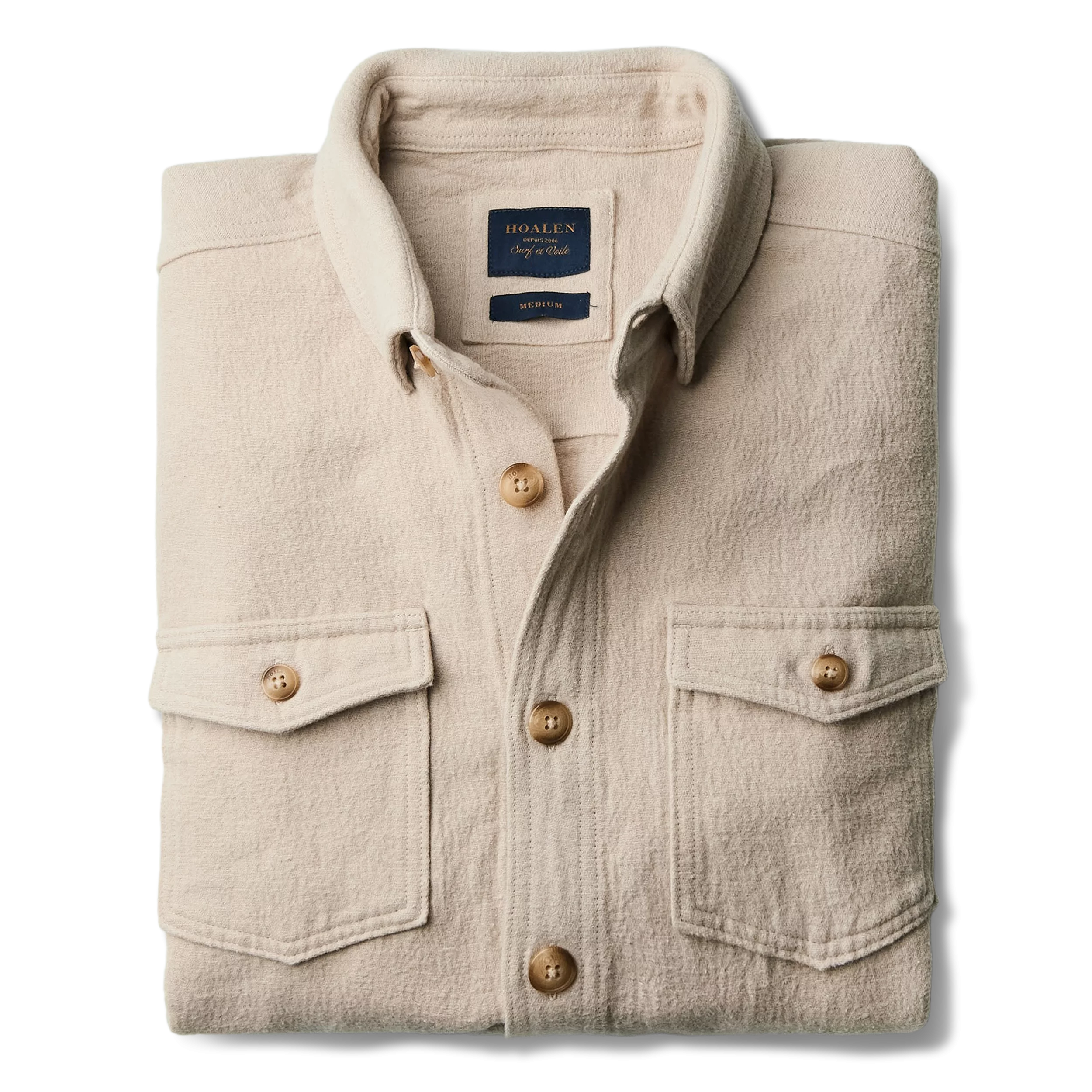 Surchemise 100% coton Beige - Packshot 3 / 5