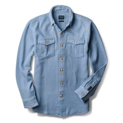 Surchemise en twill épais Fog Blue - Packshot 2 / 9