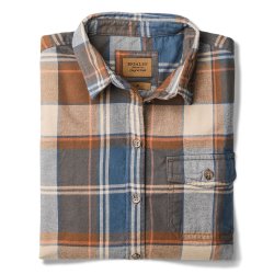 Chemise à carreaux en flanelle Blue Orange Checks - Packshot 1 / 1
