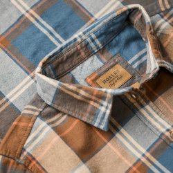 Chemise à carreaux en flanelle Blue Orange Checks - Vue détail 2 / 7