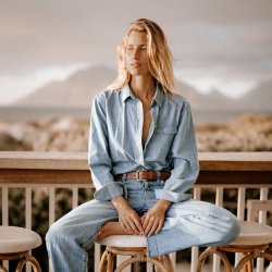 Chemise en chambray Denim - Vue extérieure 2 / 7