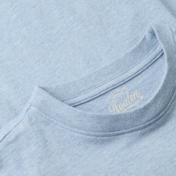 T-Shirt 100 % coton bio Light Blue Melange - Vue détail 2 / 4