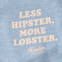 T-Shirt 100 % coton bio Light Blue Melange - Vue détail 3 / 4