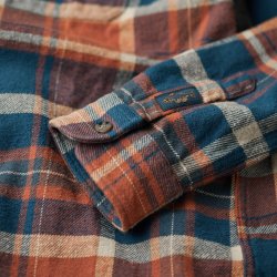 Chemise à carreaux en flanelle Orange Checks - Vue détail 3 / 7