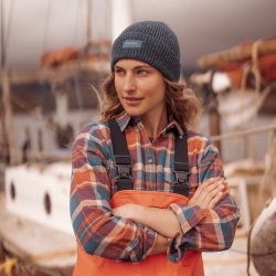 Chemise à carreaux en flanelle Orange Checks - Vue extérieure 2 / 7
